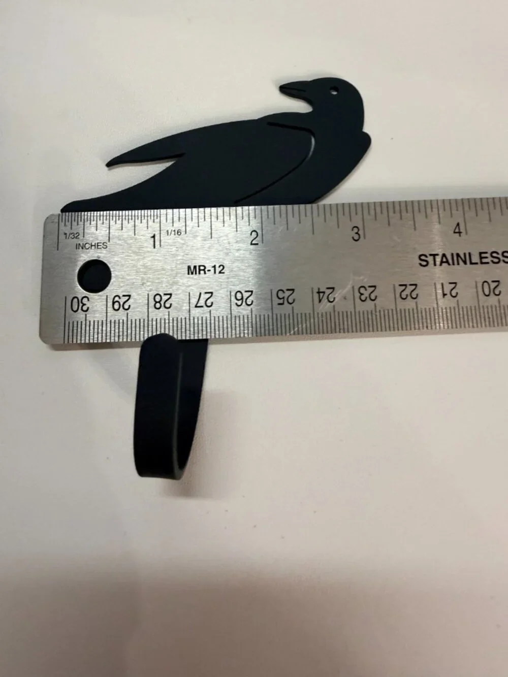 Wrought Iron Crow / Raven Wall Hook Small 3.5